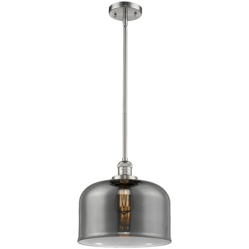 Franklin Restoration Bell 1 Light 12 inch Brushed Brass Mini Pendant Ceiling Light in Incandescent, Plated Smoke, Franklin Restoration